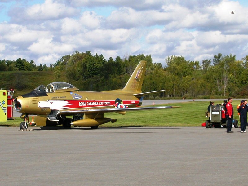 Canadair F-86 dive brakes open.j