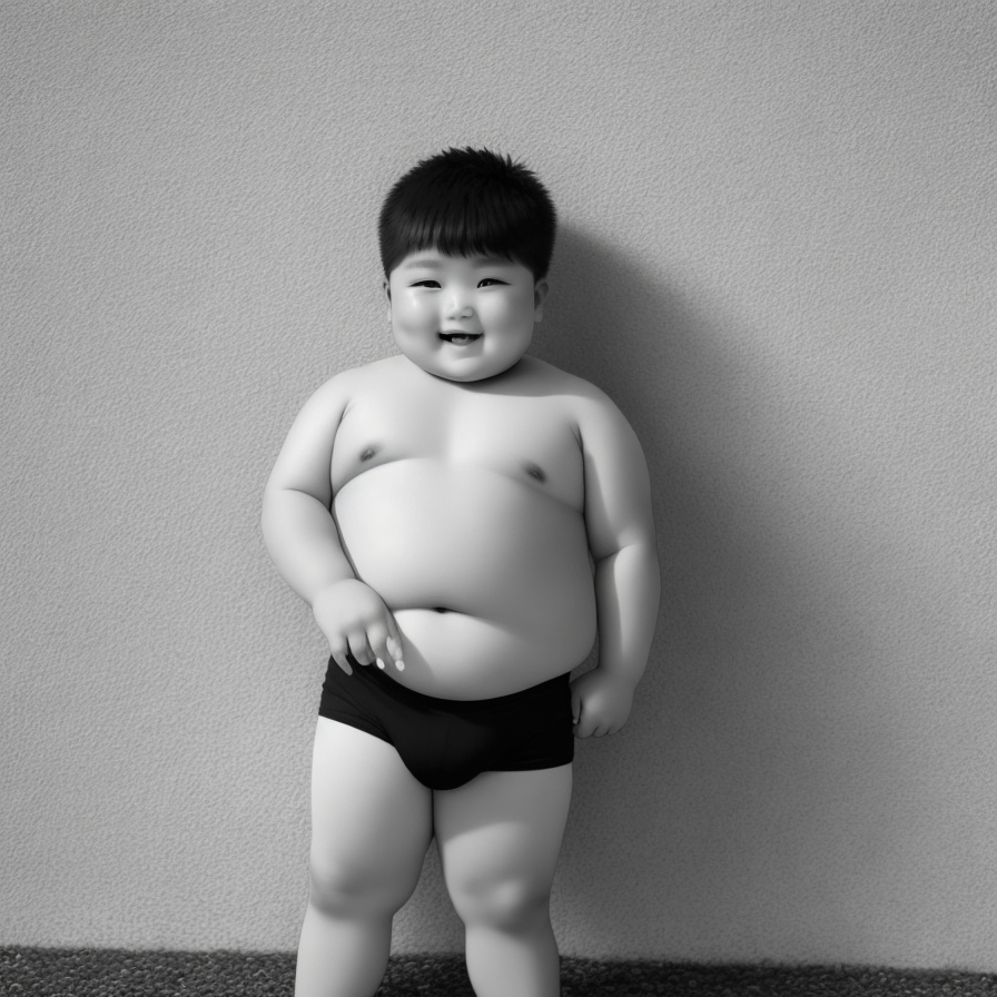 DreamShaper_v5_a_cute_chubby_10_years_old_boy_without_shirt_sm_0