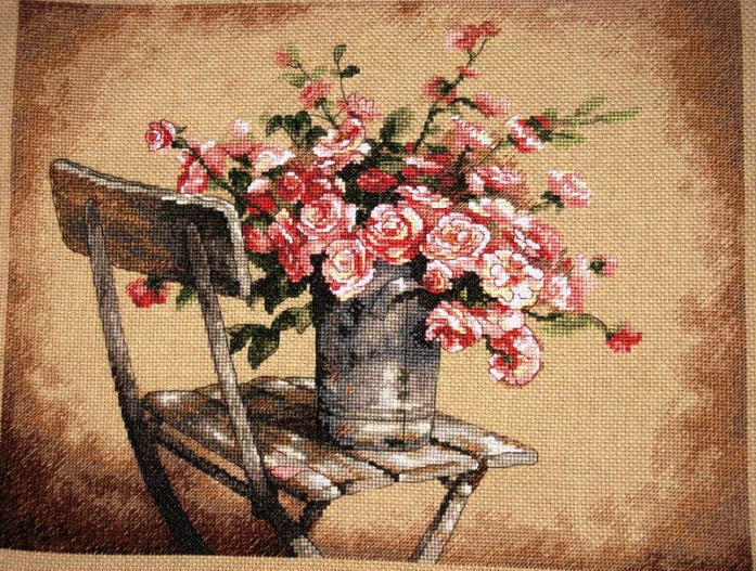 Roses on White Chair Dimensions