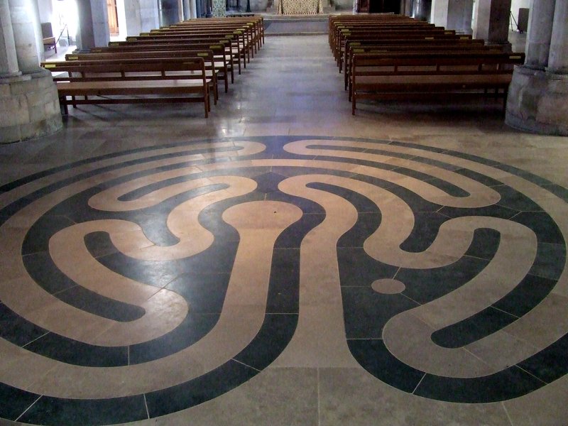 Labyrinth in the floor of the ch